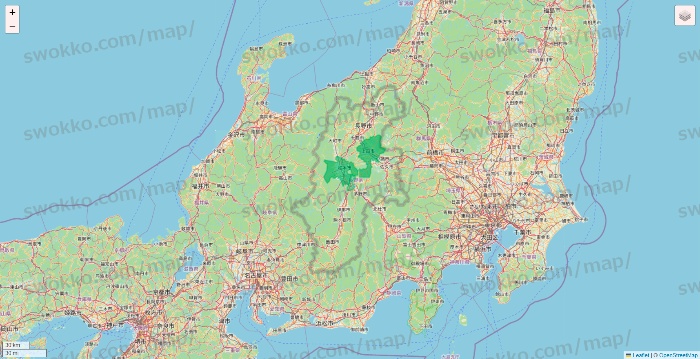 長野県のイトーヨーカドーネットスーパーのエリア地図