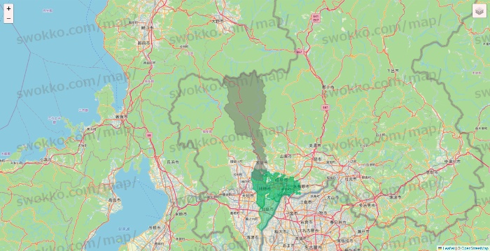 岐阜県のイトーヨーカドーネットスーパーのエリア地図