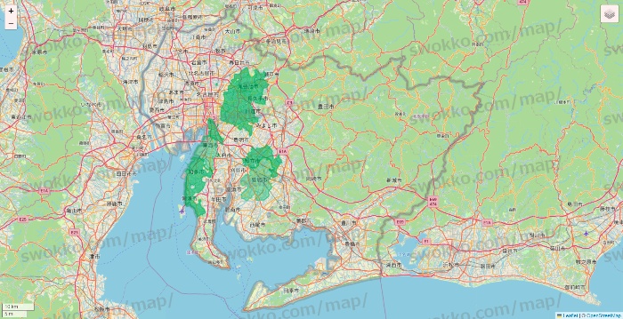 愛知県のイトーヨーカドーネットスーパーのエリア地図