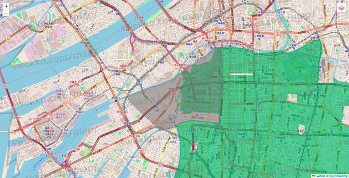大阪府のイトーヨーカドーネットスーパーのエリア地図
