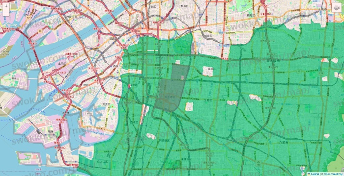 大阪府のイトーヨーカドーネットスーパーのエリア地図