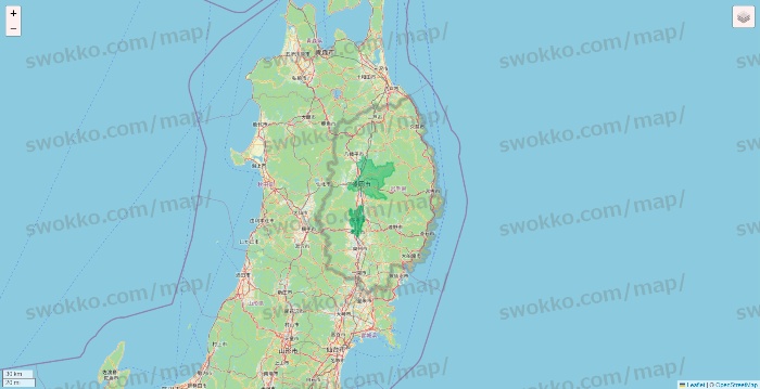 岩手県のイトーヨーカドーネットスーパーのエリア地図