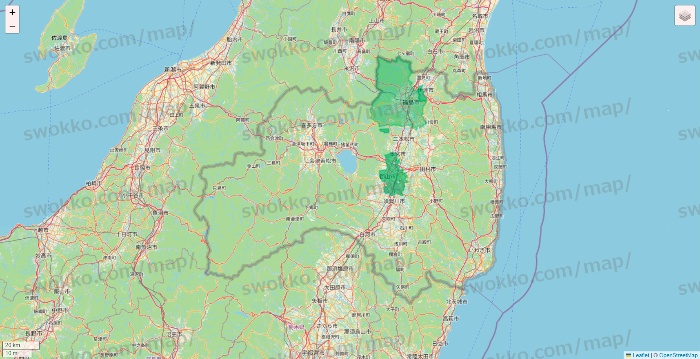 福島県のイトーヨーカドーネットスーパーのエリア地図