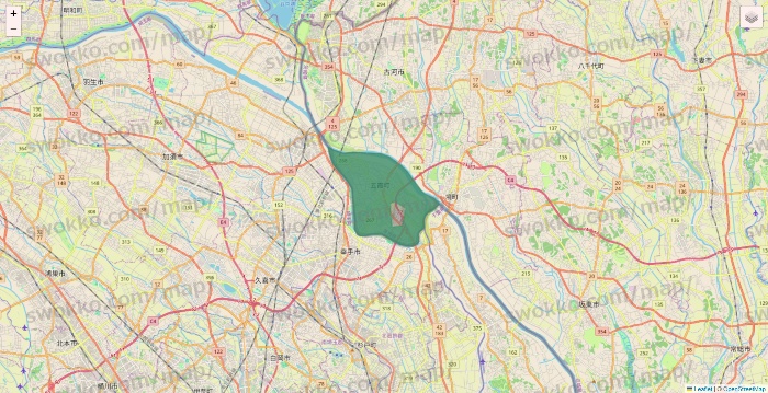 茨城県のイトーヨーカドーネットスーパーのエリア地図