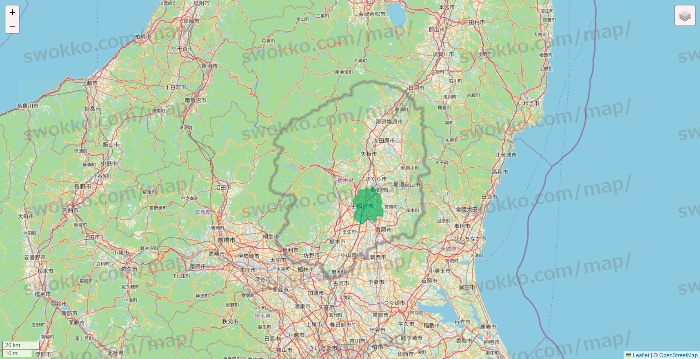 栃木県のイトーヨーカドーネットスーパーのエリア地図
