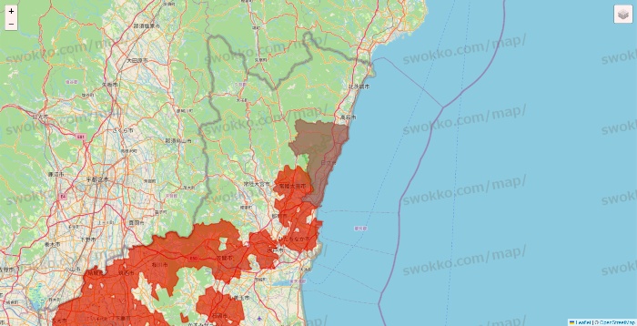 茨城県のKASUMI（カスミ）・BLANDE（ブランデ）のネットスーパーのエリア地図