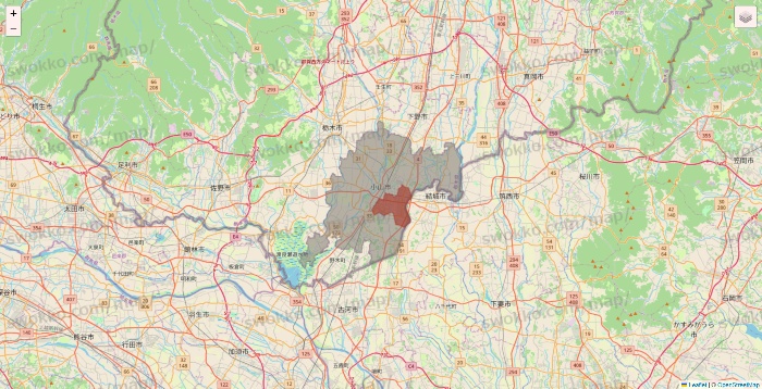 栃木県のKASUMI（カスミ）・BLANDE（ブランデ）のネットスーパーのエリア地図