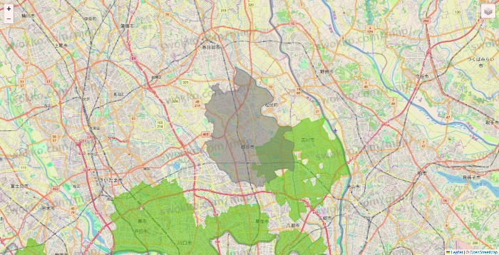 埼玉県のライフネットスーパーのエリア地図