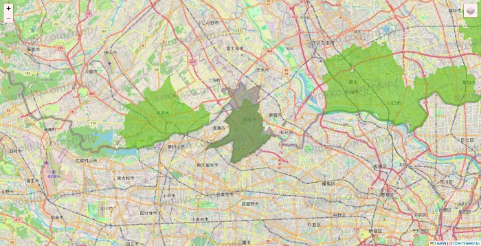 埼玉県のライフネットスーパーのエリア地図