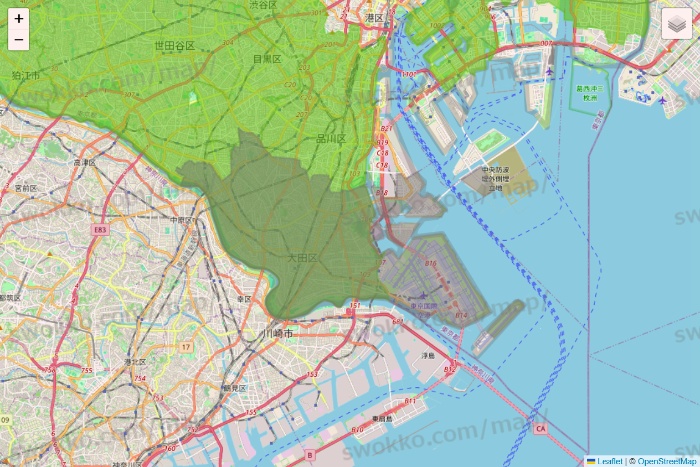 東京都のライフネットスーパーのエリア地図