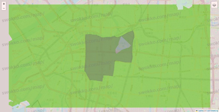 大阪府のライフネットスーパーのエリア地図
