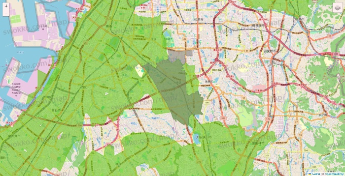 大阪府のライフネットスーパーのエリア地図