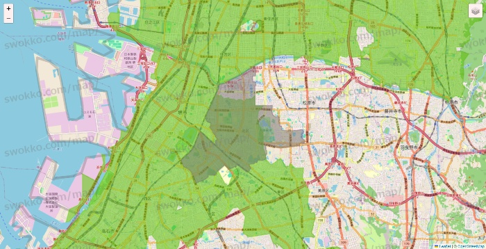 大阪府のライフネットスーパーのエリア地図
