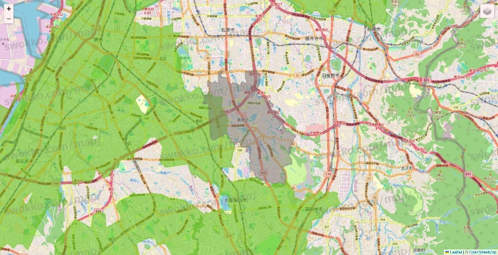 大阪府のライフネットスーパーのエリア地図