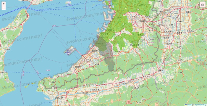 大阪府のライフネットスーパーのエリア地図
