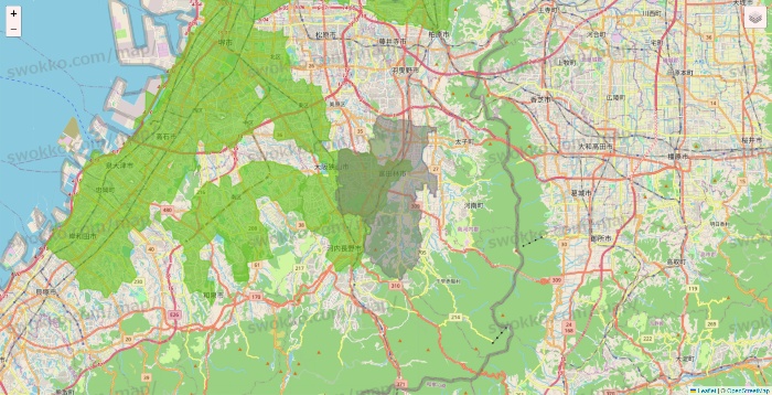 大阪府のライフネットスーパーのエリア地図