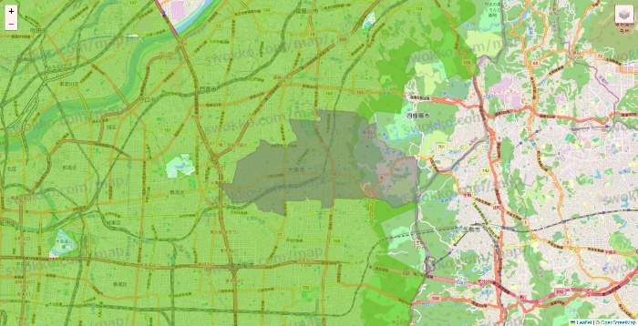 大阪府のライフネットスーパーのエリア地図