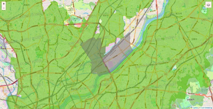 大阪府のライフネットスーパーのエリア地図