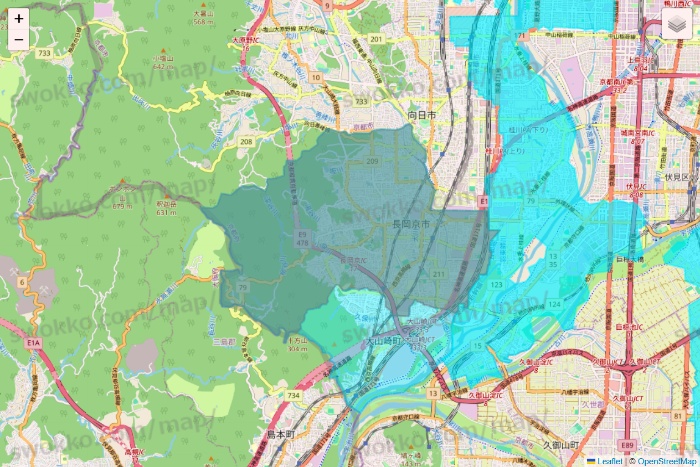 京都府の万代ネット宅配サービスのエリア地図