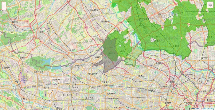 埼玉県のマルエツ・LINCOS（リンコス）のネットスーパーのエリア地図