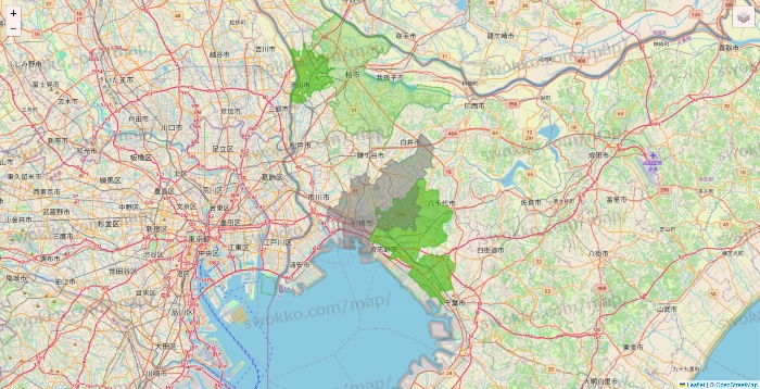 千葉県のマルエツ・LINCOS（リンコス）のネットスーパーのエリア地図