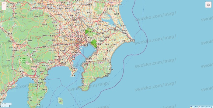 千葉県のマルエツ・LINCOS（リンコス）のネットスーパーのエリア地図