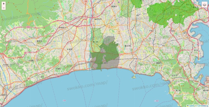 神奈川県のマルエツ・LINCOS（リンコス）のネットスーパーのエリア地図