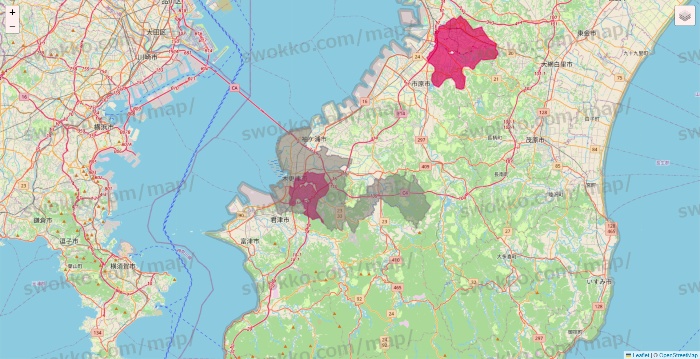 千葉県のマックスバリュ関東のネットスーパーのエリア地図