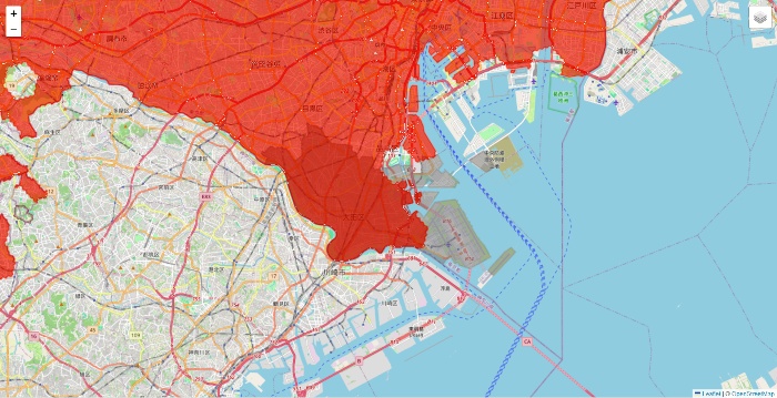 東京都のmenu（メニュー）のエリア地図