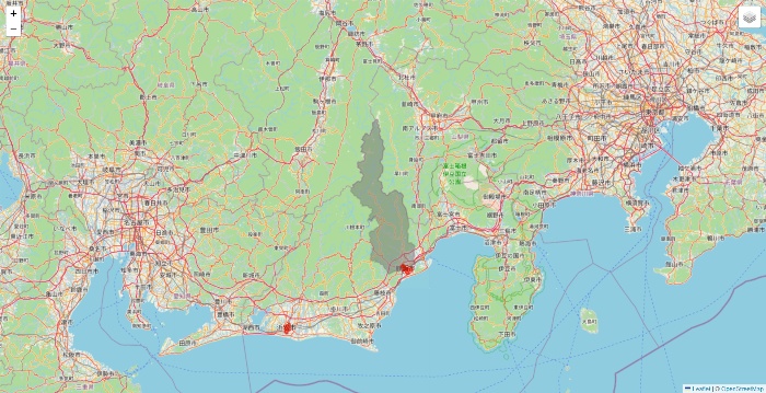 静岡県のmenu（メニュー）のエリア地図