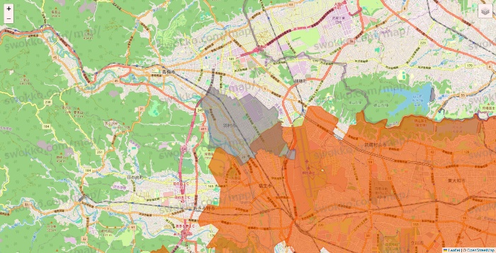 東京都のOniGO（オニゴー）のエリア地図