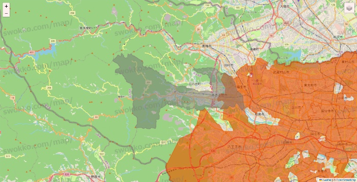 東京都のOniGO（オニゴー）のエリア地図