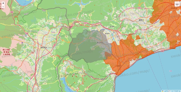 神奈川県のOniGO（オニゴー）のエリア地図