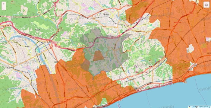 神奈川県のOniGO（オニゴー）のエリア地図