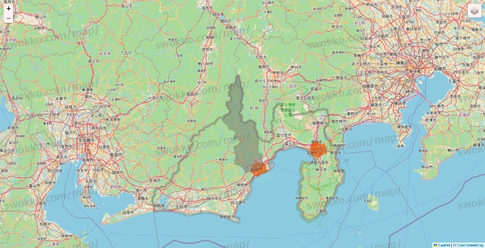 静岡県のOniGO（オニゴー）のエリア地図