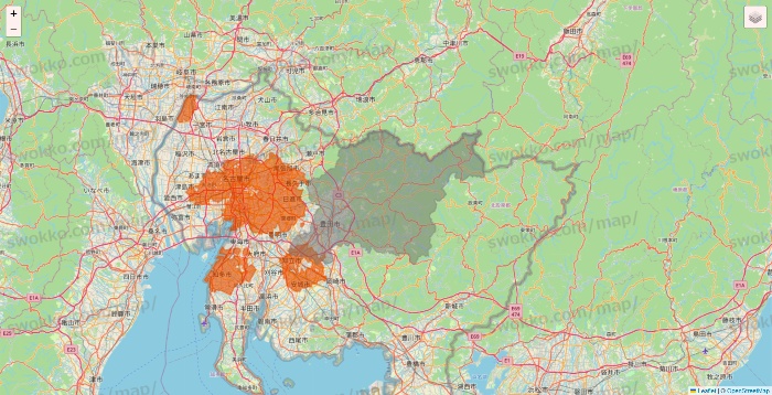 愛知県のOniGO（オニゴー）のエリア地図