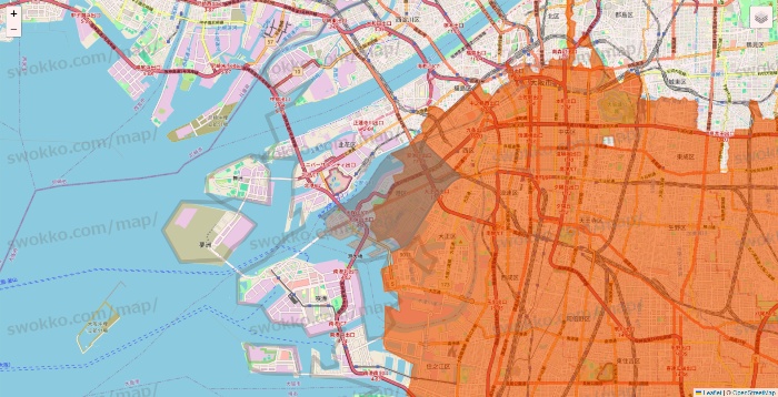 大阪府のOniGO（オニゴー）のエリア地図