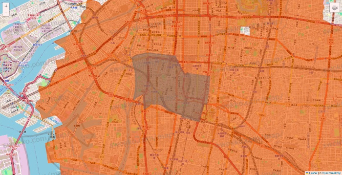 大阪府のOniGO（オニゴー）のエリア地図