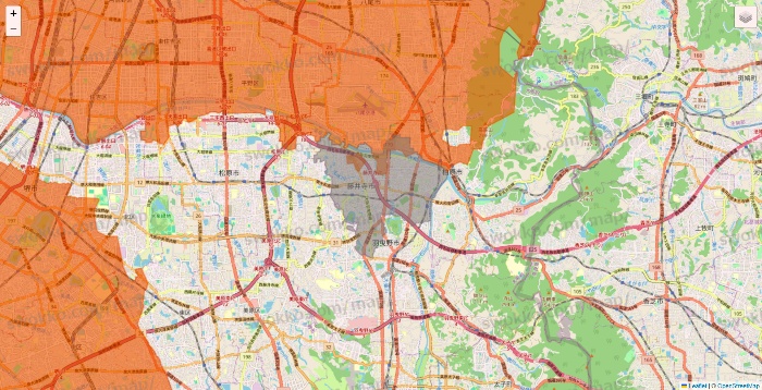 大阪府のOniGO（オニゴー）のエリア地図