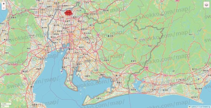 愛知県の大阪屋ショップネットスーパーのエリア地図