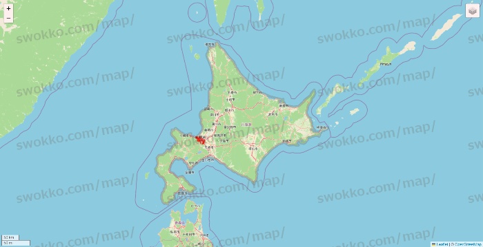 北海道の楽天西友ネットスーパーのエリア地図