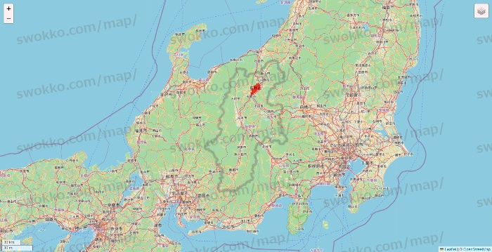長野県の楽天西友ネットスーパーのエリア地図