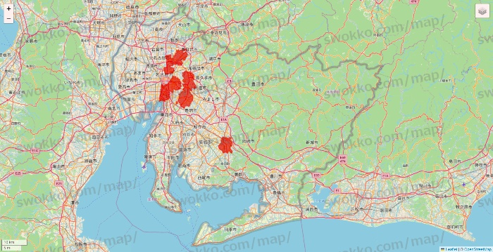 愛知県の楽天西友ネットスーパーのエリア地図