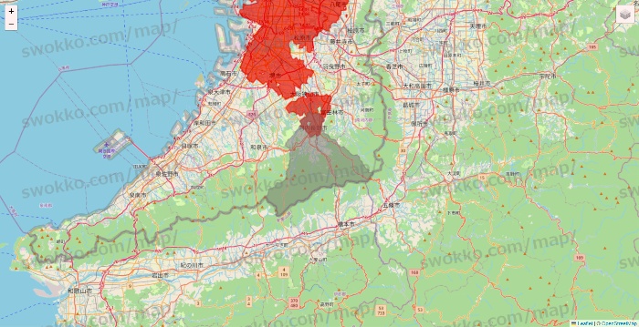 大阪府の楽天西友ネットスーパーのエリア地図