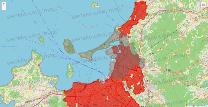 福岡県の楽天西友ネットスーパーのエリア地図