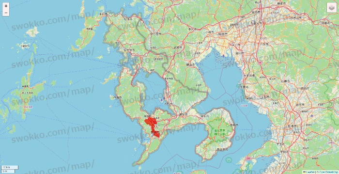 長崎県の楽天西友ネットスーパーのエリア地図