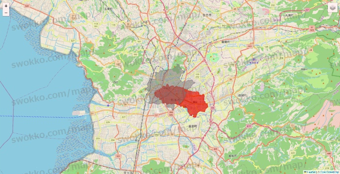 熊本県の楽天西友ネットスーパーのエリア地図