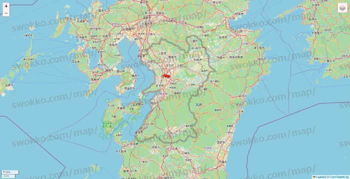 熊本県の楽天西友ネットスーパーのエリア地図