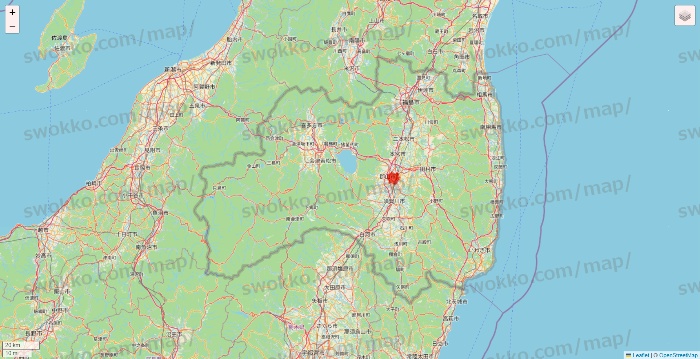 福島県の楽天西友ネットスーパーのエリア地図