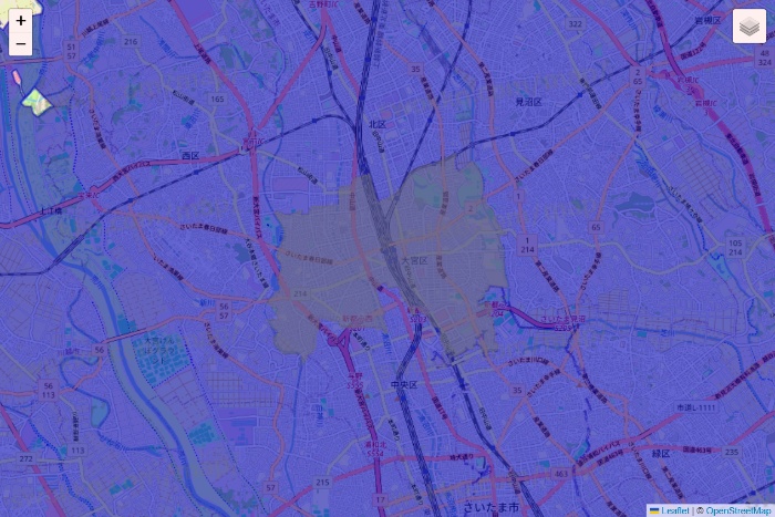 埼玉県のRocket Now（ロケットナウ）のエリア地図